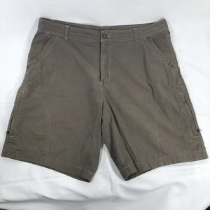 PACIFIC TRAIL Men's Size 40 Gray Cargo Hiking Shorts Pockets Nylon Zipper Button